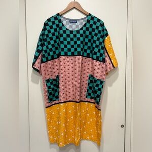 Pitacus Chop Art Demon Slayer Inspired Vintage Oversized Dress